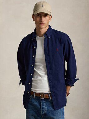 Ralph Lauren Men's Classic Fit Oxford Shirt in Navy XL Tall